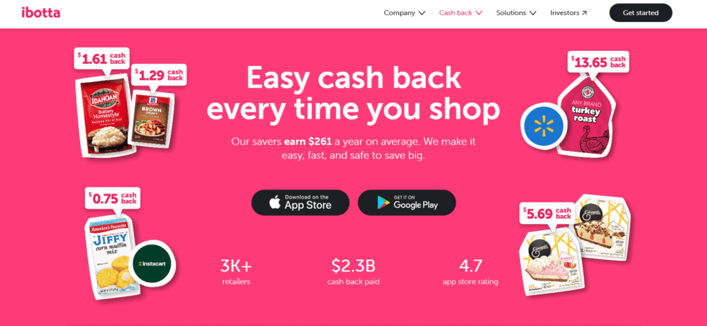 Ibotta app website interface — image for review