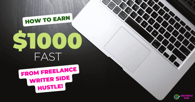 Freelance Writer Side Hustle canva image