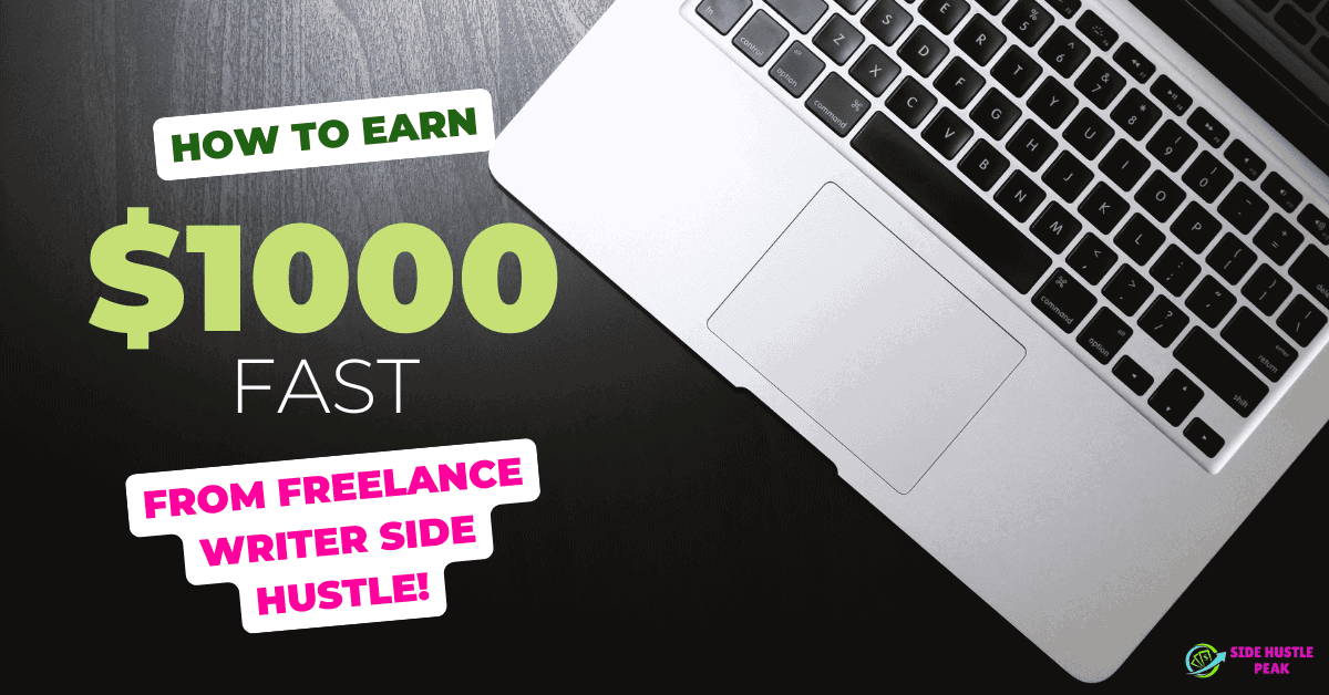 Freelance Writer Side Hustle canva image