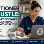 Nurse practitioner working from home laptop — nurse practitioner side hustle 2026 image