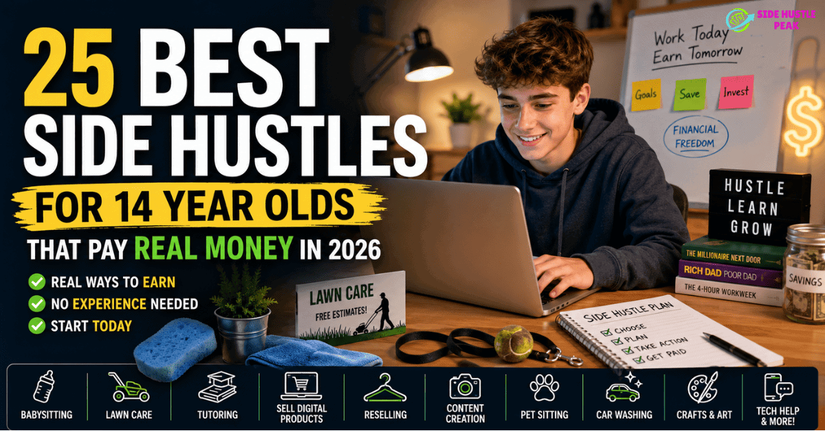 side hustles for 14 year olds 2026 image