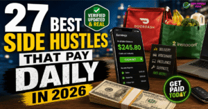 Best side hustles that pay daily image