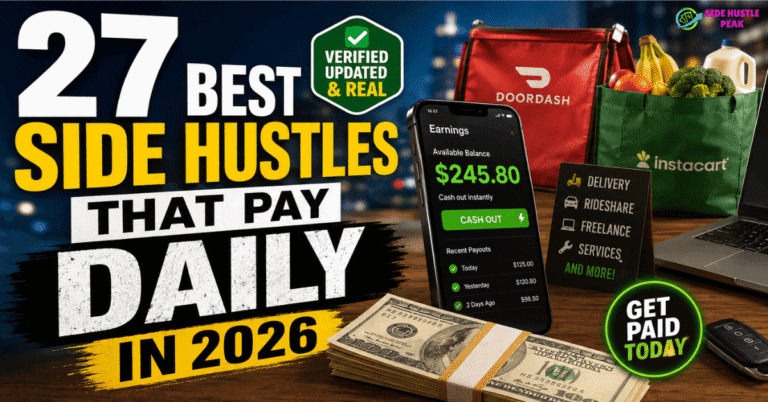 Best side hustles that pay daily image